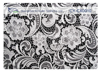 中国 環境に優しい刺繍されたレースの生地、ナイロン レースの綿織物 CY-CX0010 サプライヤー