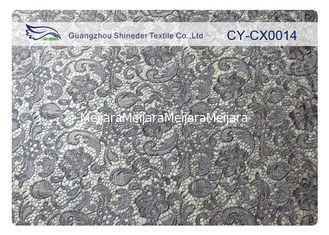 中国 高い CY-CX0014 を整える衣服のための粘着性によって刺繍されるレースの生地 サプライヤー