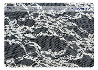 中国 150cm の幅の綿のウェディング ドレス CY-LW0012 のためのナイロンによってスカラップで仕上げられるレースの生地 サプライヤー