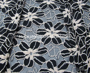 中国 黒い/白女性のための Garment Sunflower Pattern CY-DK0008 伸縮性があるレースの生地を編みました サプライヤー