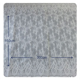ウェディング ドレスの Chantilly のレース 150x300cm/PC、スカラップで仕上がる研がれるアイボリーの花の生地 サプライヤー