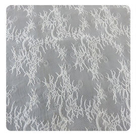 ウェディング ドレスの Chantilly のレース 150x300cm/PC、スカラップで仕上がる研がれるアイボリーの花の生地 サプライヤー