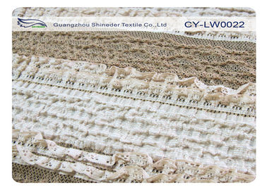 綿の下着の Nightwear SGS CY-LW0022 のためのナイロン スパンデックスの Streth のレースの生地 サプライヤー