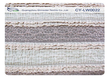 OEM/ODM の水溶性の伸張のレースの生地、綿のナイロン スパンデックスの生地 CY-LW0022 サプライヤー