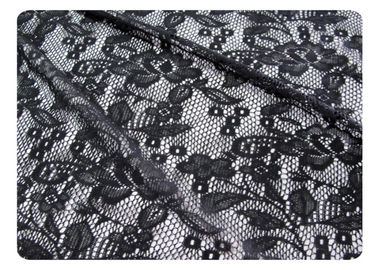 黒 Nightwear、ランジェリー CY-CT8562 のための 100% のポリエステル レースの生地 サプライヤー