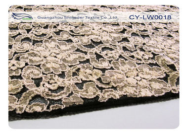 伸縮性がある花の綿のナイロン レースの生地の優雅な反収縮 CY-LW0018 サプライヤー