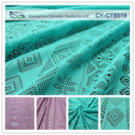 小売りの安い生地ポリエステル幾何学的なレース AZO の自由な衣服材料（CY-CT8519） サプライヤー