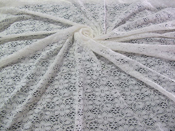アイボリーの花の綿の女性のために Dress CY-DK0029 AZO の自由な染まることを用いるナイロン レースの生地 サプライヤー