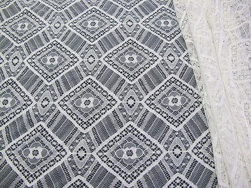 幾何学的なロイヤル ブルーの綿の Nightwear SYD-0004 のためのナイロン レースの生地の網 サプライヤー