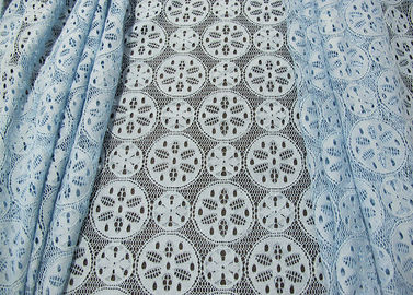 ロイヤル ブルーの綿のナイロン レースの生地の雪片の設計服材料 サプライヤー