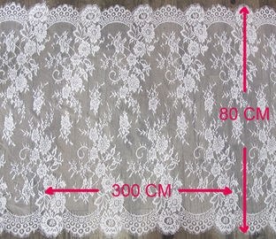 80cm の幅 CY-HB0460 の白く装飾的なまつげのレースのトリム サプライヤー