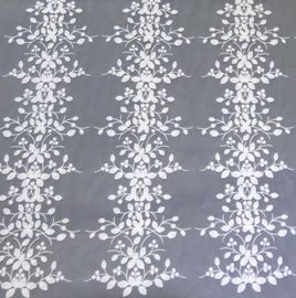 衣服のための立体多色刷りの葉が多いパターン刺繍のレースの生地 サプライヤー