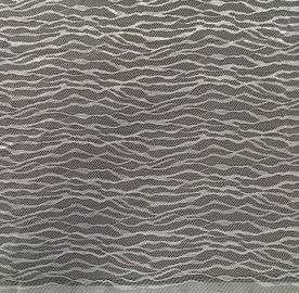 寝具および家の織物のための白いナイロン軽いレースの生地の縞 サプライヤー