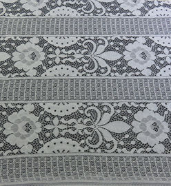 花の三叉の矛のポルカ ドットの綿の152CMの幅に服を着せるためのナイロン レースの生地 サプライヤー