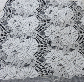 150CMの幅の花の綿の女性着服のための紫色/白い/黒ナイロン レースの生地 サプライヤー