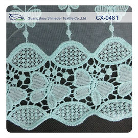 蝶オーガンザの刺繍のレースの生地、環境に優しい染まること/正常な染まること サプライヤー