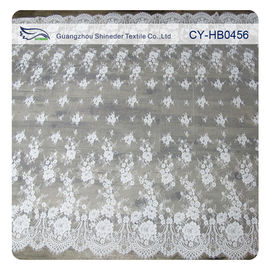 印刷されるアイボリーのナイロン花の Chantilly Embroideried のレースの生地の習慣 サプライヤー